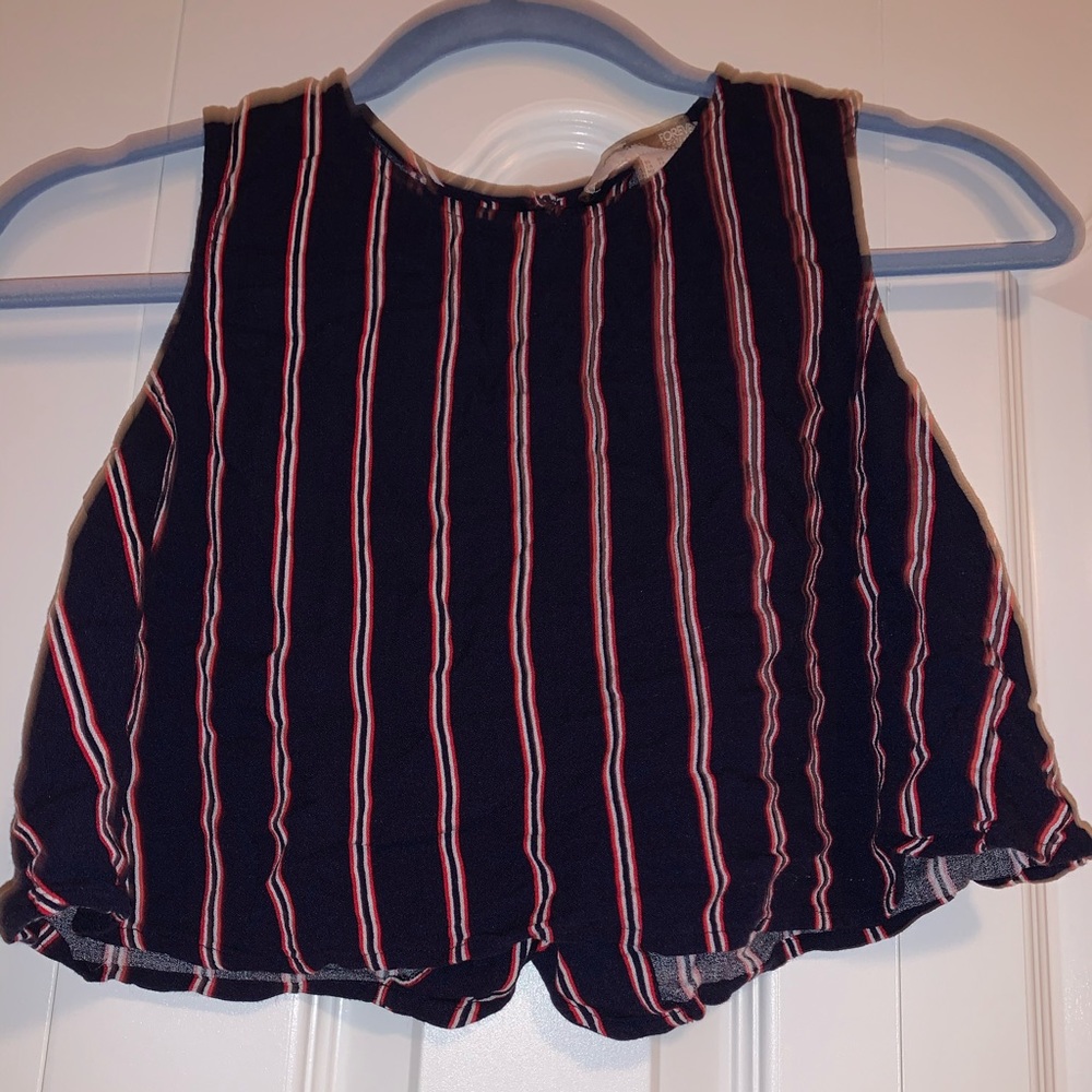 FOREVER 21 red white and blue crop top